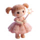 Pink Dress Girl Plush with Star Wand(30 Inches)