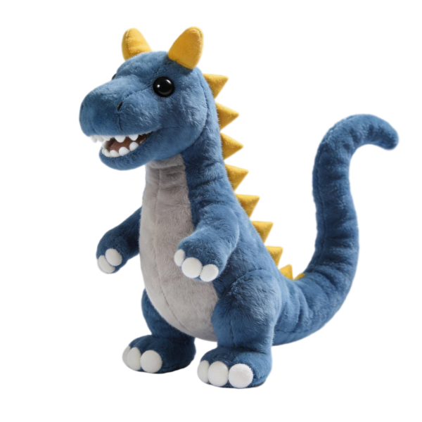 Blue Dinosaur Plush with Yellow Spikes(24 Inches)